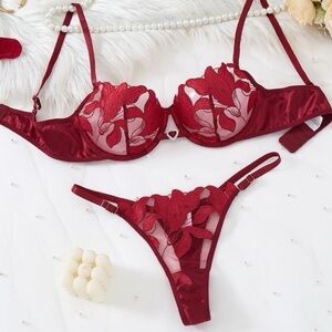 Red Lace Lingerie Set